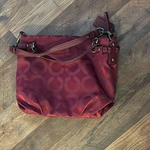 Coach Handbag signature collection cranberry medium